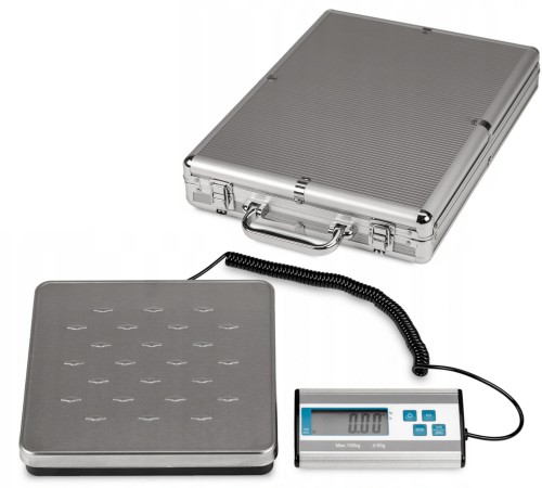 Waga pomostowa z walizką