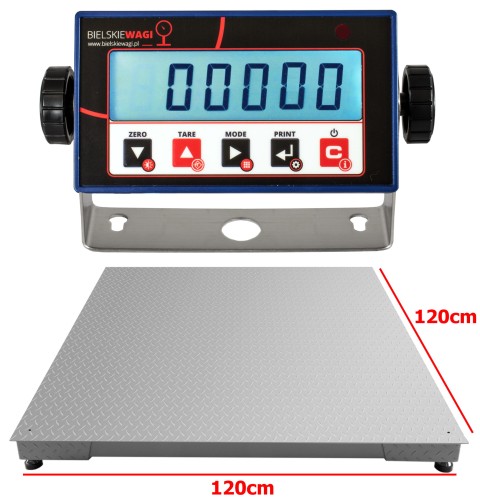 Waga platformowa paletowa 1,2x1,2 m 600 kg z legalizacją – do ważenia palet, big bagów i towarów handlowych.