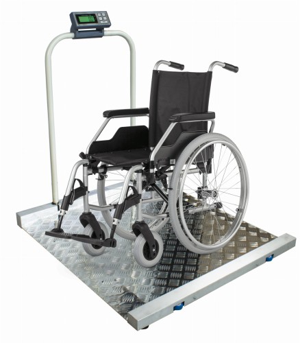Waga najazdowa do wózków inwalidzkich z wózkiem – waga platformowa 300 kg