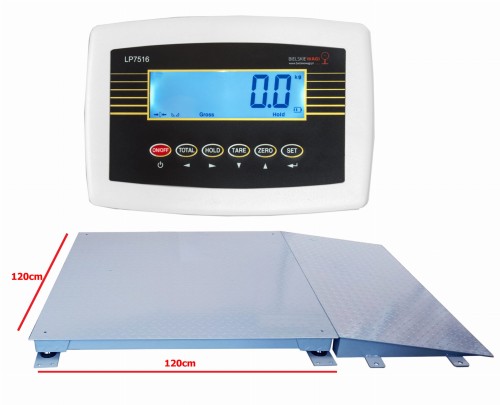 Waga paletowa 1,5t z najazdem 1,2x1,2 m – platforma do ważenia palet