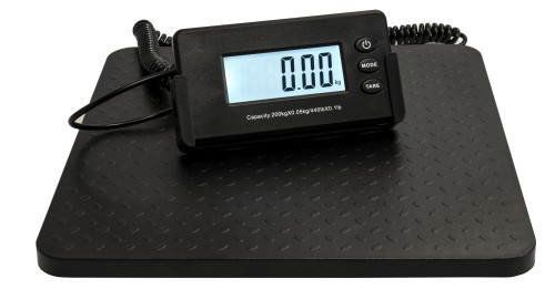 elektroniczna waga pocztowa do paczek 200kg 28x28cm z wyświetlaczem lcd