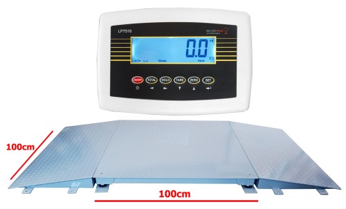 Waga platformowa przejazdowa 1×1 m 3000 kg z dwoma najazdami